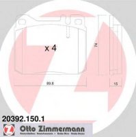 Bremsbelagsatz, Scheibenbremse Zimmermann 20392.150.1