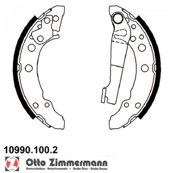 Bremsbackensatz Zimmermann 10990.100.2 AUDI 80 VW GOLF I-II PASSAT B2