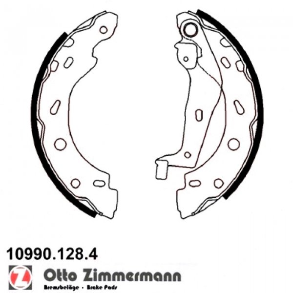 Bremsbackensatz Zimmermann 10990.128.4